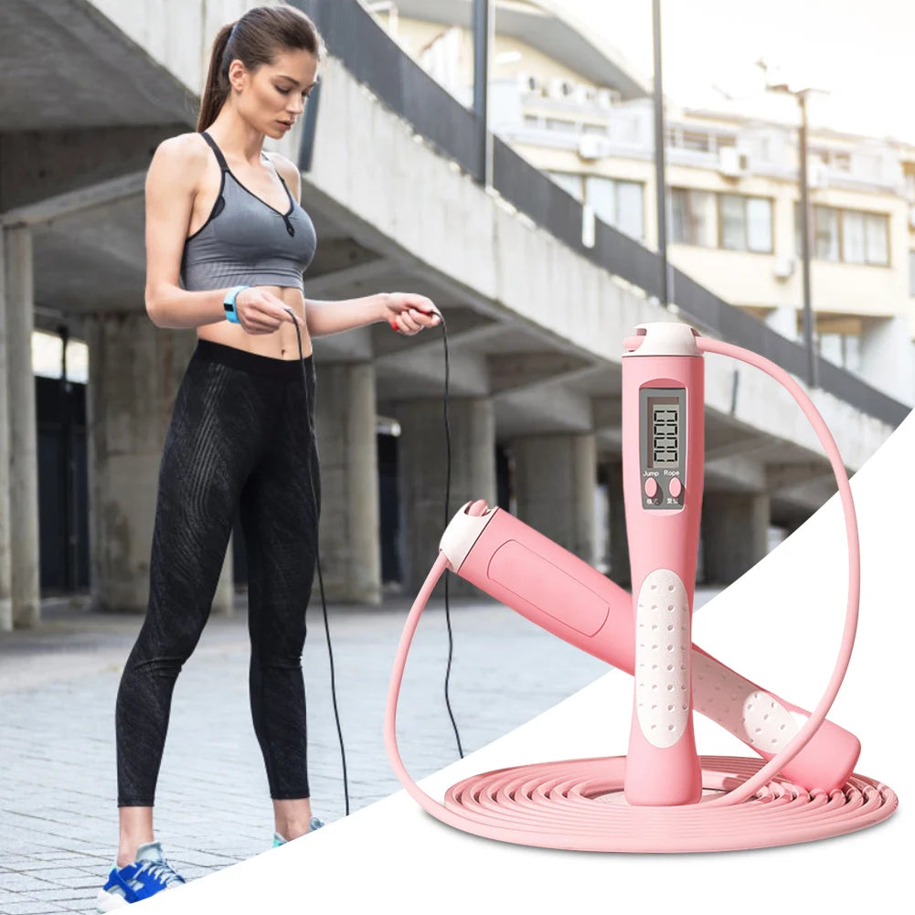 Counting Jump Rope Skipping Rope Adjustable Training Jump Rope with Counter Skipping Long Jump Rope for Kids Adults