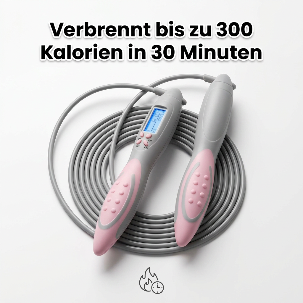 2-in-1 Springseil mit Zähler – für maximale Fettverbrennung