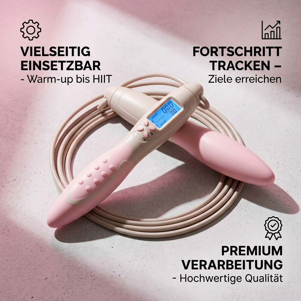 2-in-1 Springseil mit Zähler – für maximale Fettverbrennung